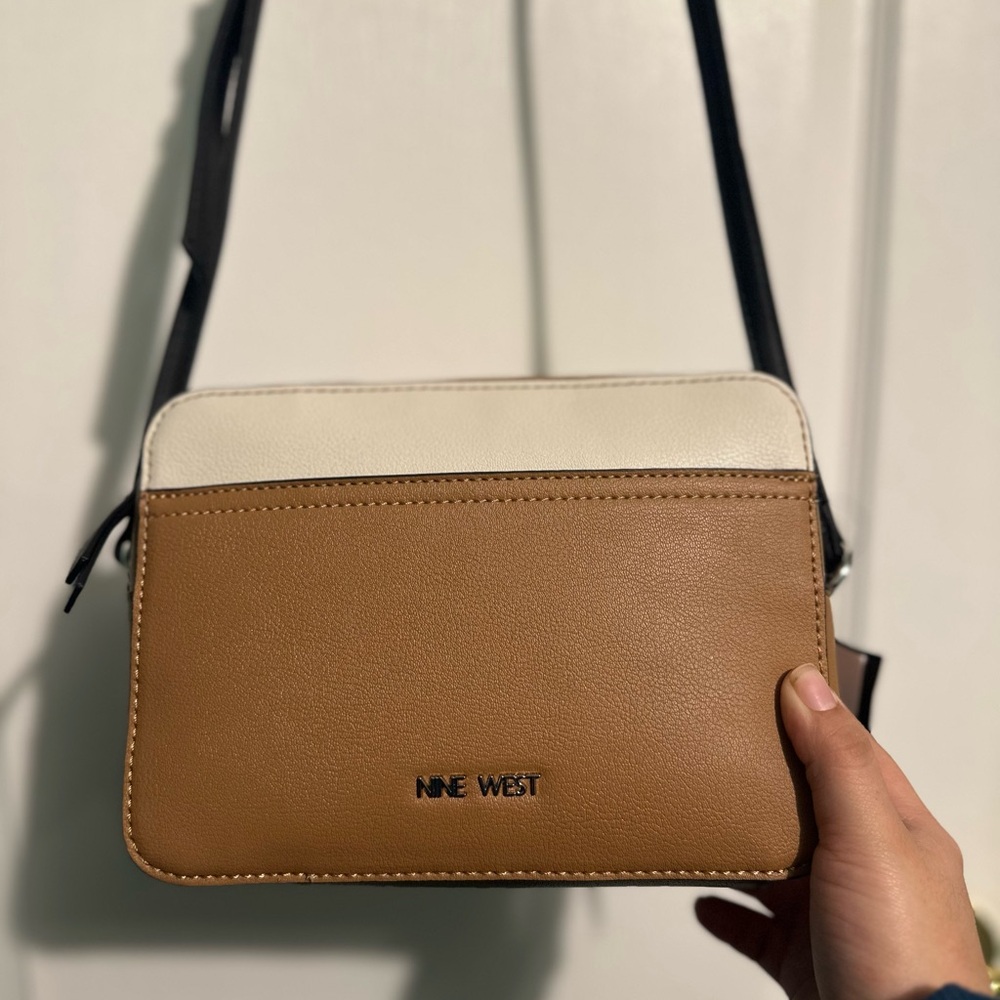 Nine West Tan and Cream Crossbody Bag